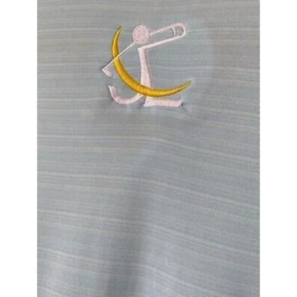 Ashcroft Mens Small Aquatic Blue Polo Shirt with Embroidered Design Size S - Picture 3 of 9